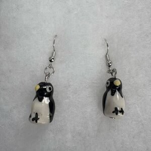 Adorable Penguin Earrings in Black and White